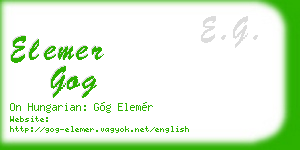 elemer gog business card